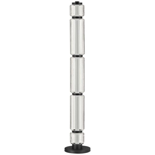 Nova Luce Mat crna staklena LED stojeća svjetiljka (visina 123 cm) Liesa – Cene