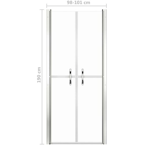 VidaXL vrata za tu&amp;scaron;-kabinu prozirna ESG 101 x 190 cm Slike