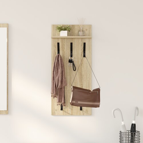 vidaXL Vješalica za kapute na zidu sonoma hrast 90 x 40 x 10 cm Cijene
