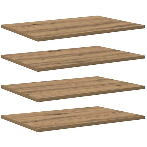 Police za knjige 4 pcs Smeđa 60 x 40 x 1,5 cm Konstruirano drvo Slike