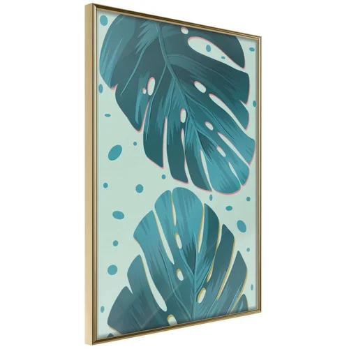  Poster - Pastel Monstera Leaves 40x60