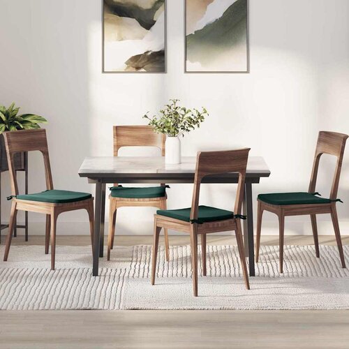  Jastučići za sjedenje 4 pcs Tamnozelena 40 x 40 x 3 cm Baršun Cene