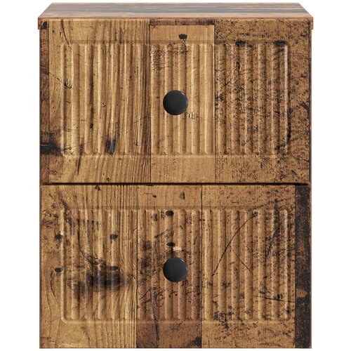 Noćni ormarić za montažu na zid Staro drvo 33 x 34,5 x 40 cm Slike