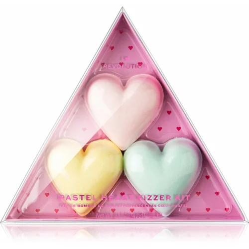 Revolution Fizzer Kit Pastel Heart set (za kupke) za žene