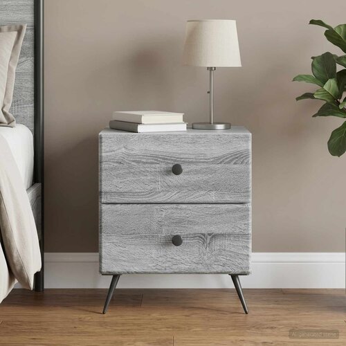  Noćni ormar Siva sonoma 43 x 34,5 x 47,5 cm Konstruirano drvo Cijene