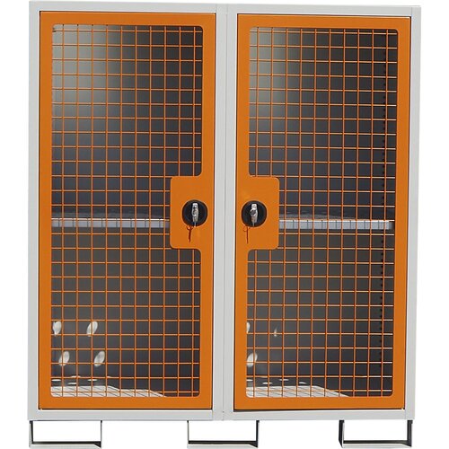 eurokraft basic Omara za plinske jeklenke, 2 vrat, VxŠxG 1550 x 1360 x 680 mm Cene