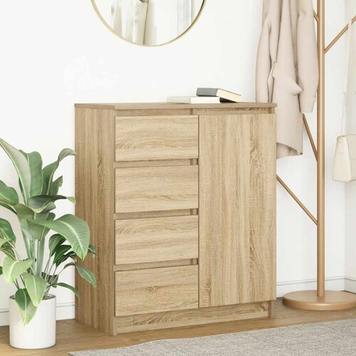 vidaXL Komoda s predali sonoma hrast 71x35x84 cm inženirski les Cene