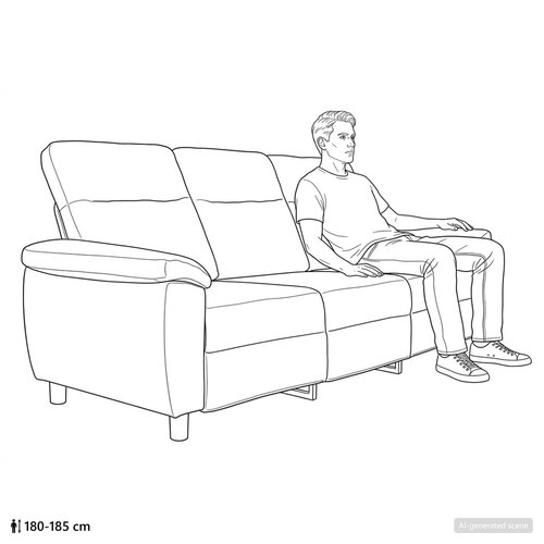 SOFA Krem 214 x 90 x 95 cm Tkanina Slike