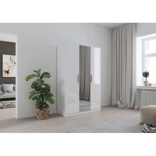 Home24 OMARA S KLASIČNIMI VRATI, bela, bela, visoki sijaj Slike