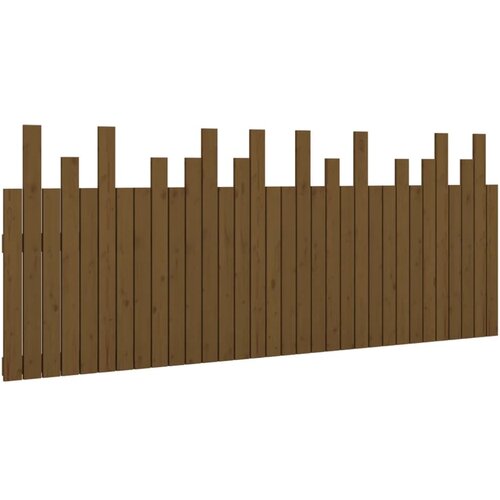 Maison Chic stensko posteljno vzglavje - vzglavna omarica - nočna omarica medeno rjavo 204x3x80 cm borovina, (21706705) Cene