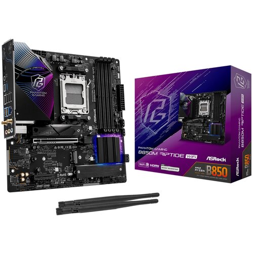 AsRock Phantom Gaming B850M Riptide WiFi AMD B850 Socket AM5 micro ATX Slike