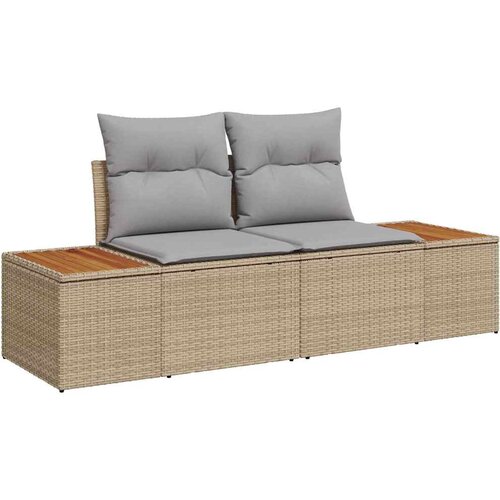  Sjedeća garnitura za vrt 4 kom. Bež poliratan 55 x 55 x 37 cm Slike