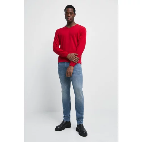 Medicine Pamučni pulover za muškarce, boja: crvena, lagani