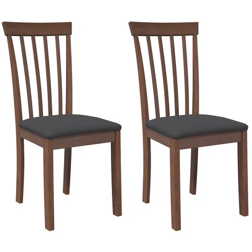 Maison Chic Jedilni stoli - Vzorci stoli z blazinami 2 kosa Brown Solid Wood Rubber A1472, (22031234) Slike