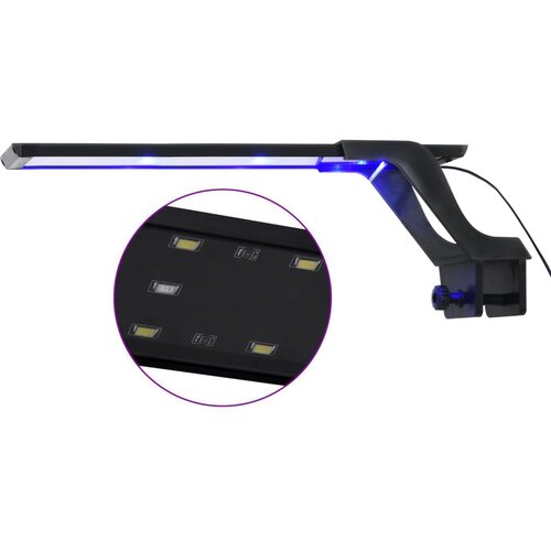 VidaXL LED svetilka za akvarij s spono 35-55 cm modra in bela Slike