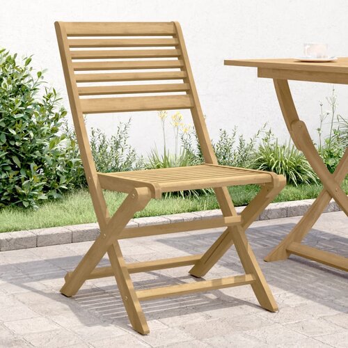  The Living Store Zložljivi vrtni stoli 2 kosa 48,5x61,5x87 cm trdna akacija - Vrtni Stol, (21461146) Slike