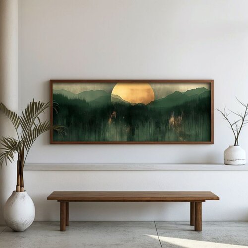 WALLXPERT FAH015-120 Multicolor Decorative Framed MDF Painting Cene