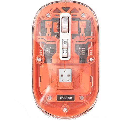 MeeTion BTM005OR bežični BT punjivi miš, 2.4GHZ, oranž Slike