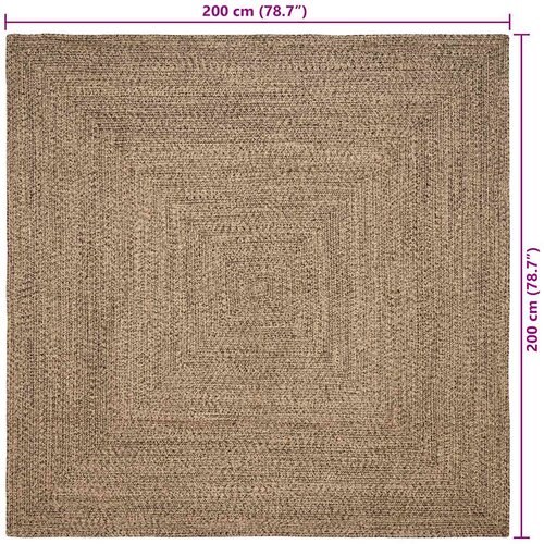  Tepisi za područja Prirodna i crna 200 x 200 cm Juta Slike