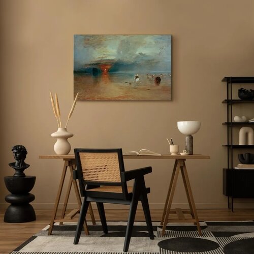  Slika - William Turner &amp;ndash; Calais Sands at Low Water 90x60 Premium Print Slike