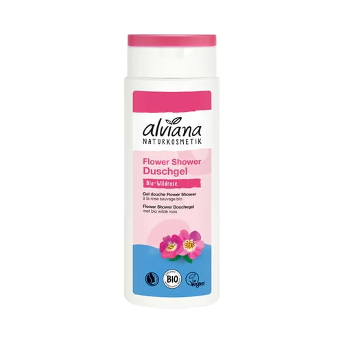 alviana naravna kozmetika flower shower gel za tuširanje z bio vrtnicami
