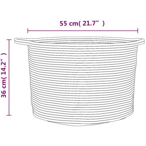 VidaXL Ko&amp;scaron;ara za rublje bež-bijela &amp;Oslash; 55 x 36 cm pamučna Slike