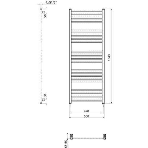 Sapho električni su&amp;scaron;ač za pe&amp;scaron;kire metro-e 500W 134x50 cm beo Slike