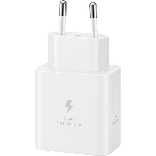 Samsung stenski polnilec z enim USB-C vhodom 45W in priloženim USB-C v USB-C kablom bele barve dolžine 1.8m EP-T4511XWE Cene