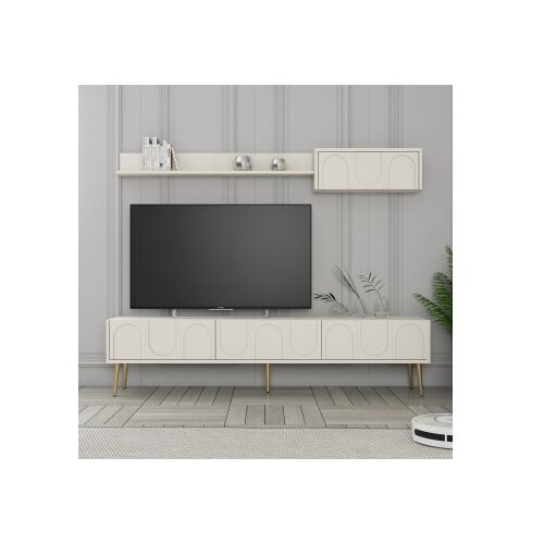 Hanah home Set TV ormarić i klub stolić Lyon 3, 4 dijela, krem Cijene