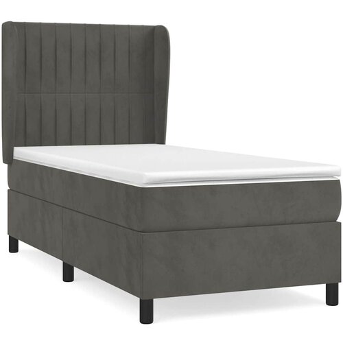 Box spring krevet s madracem tamnosivi 90x200 cm bar&amp;scaron;unasti Slike