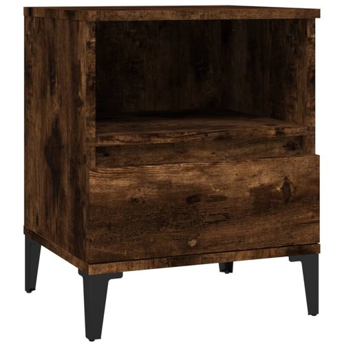 Maison Chic Nočna omarica - Nočna miza dimljeni hrast 40x35x50 cm, (21689080) Cene
