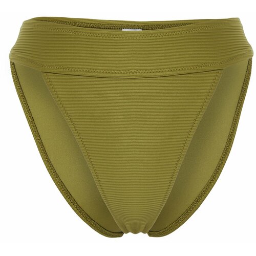 Trendyol Green Textured High Leg Bikini Bottom Cene