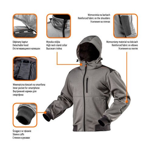 Neo Tools jakna softshell troslojna L ( 81-551-L ) Slike