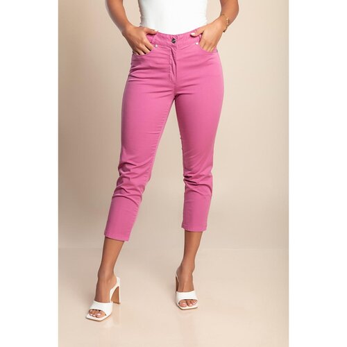 Fenzy Plus Size Bombažne Hlače, Lila Cene