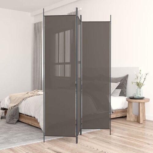 Sobna pregrada s 3 panela antracit 150 x 220 cm od tkanine Cijene