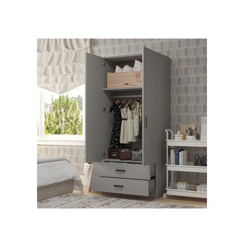 Hanah home Ormar Yaman Luna 1600-043, 80x182x47 cm, Siva Slike