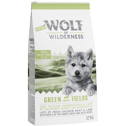 Wolf of Wilderness Little Junior - Green Fields - janjetina - 12 kg Slike