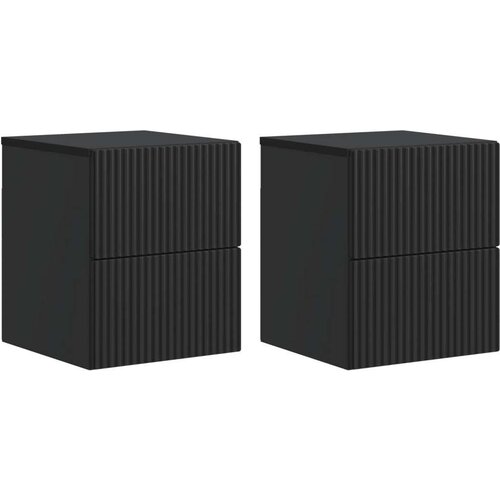  Stenski nočni omarici s predalom 2 pcs Črna 33 x 34,5 x 40 cm, (5000209631) Cene