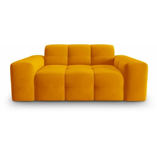Micadoni Home Sofa od oker žutog baršuna 156 cm Kendal -