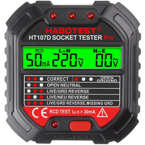  Pro digitalni tester RCD utičnica s LCD-om Slike