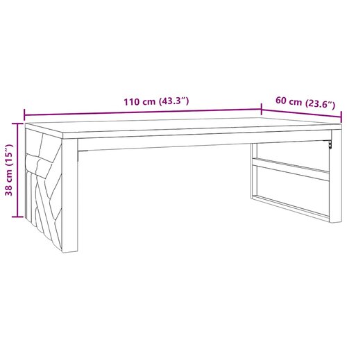  Stolić za kavu 110x60x38 cm od masivne tikovine Slike