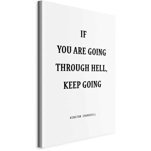  Slika - Power of Words (1-part) - Winston Churchill\'s Motivational Quote 40x60 Na talijanskom platnu Cene