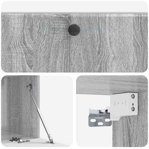  ormar za zid Siva sonoma 98 x 41 x 30 cm Konstruirano drvo Slike
