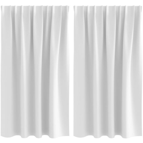 vidaXL Zavese za zatemnitev z obroči 2 pcs Svetlo bela 140 x 140 cm, (5000149259) Cene
