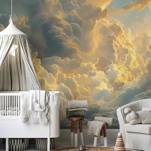  Foto tapeta - Last Breath of the Day: Clouds Illuminated by Evening Glow 500x350 Cijene