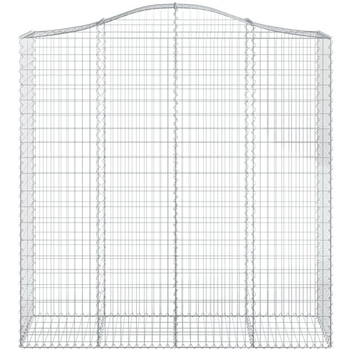 Lučne gabionske ko&amp;scaron;are 3 kom 200x50x200/220cm pocinčano željezo Slike