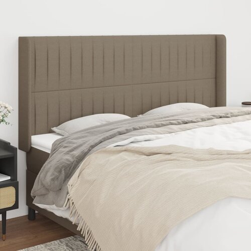 The Living Store vzglavje z u&amp;scaron;esi taupe 183x16x118/128 cm blago - vzglavje, (21418508) Slike