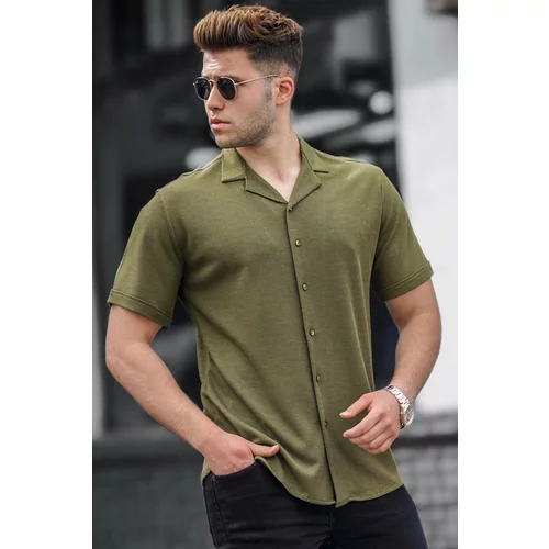 Madmext Men's Khaki Short Sleeve Shirt 5500