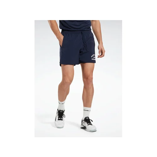 Reebok Športne kratke hlače Training Graphic Woven Shorts HT3704 Modra