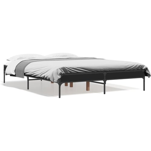 vidaXL Okvir za krevet crni 140x190 cm konstruirano drvo i metal Cijene